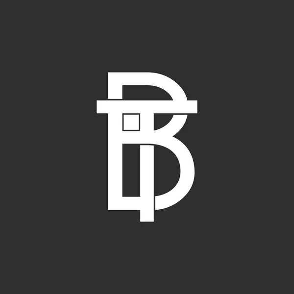 Letter TB gekoppelde geometrische lijn logo vector — Stockvector
