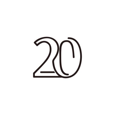 20 ince çizgi sanat bağlantılı tasarım vektörü