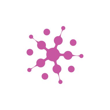 bağlı noktalar basit çember logo vektörü