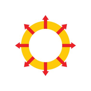 yayılmış oklar geometrik basit dekorasyon vektörü