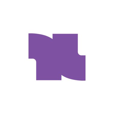 soyut harf xl kalın geometrik logo vektörü