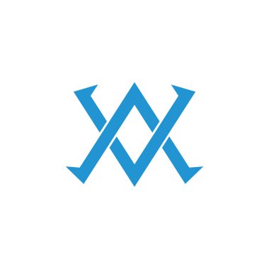 düz ok üst üste binen logo vektörü