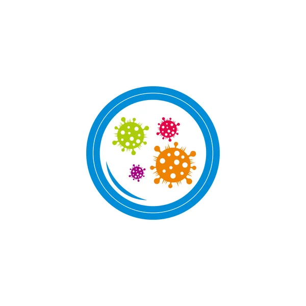 Microscope lens glass influenza virus symbol clear design vector — Stock Vector