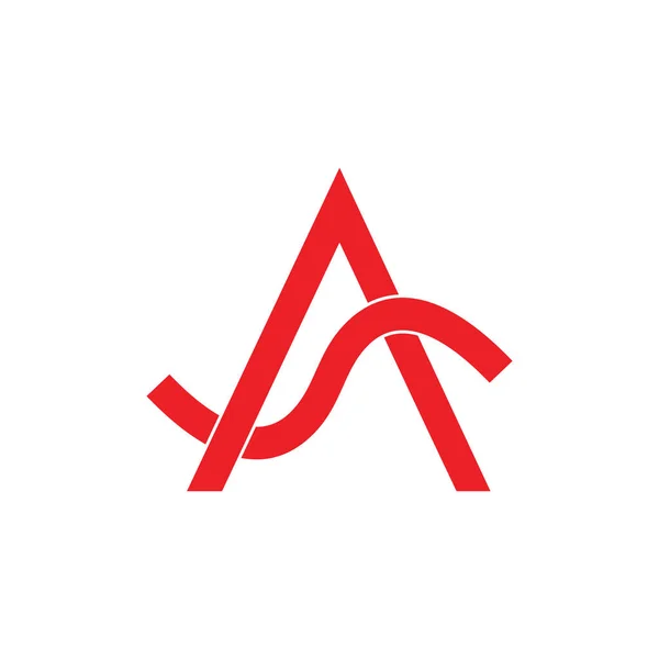 Lettre comme flèche liée chevauchement logo vecteur — Image vectorielle