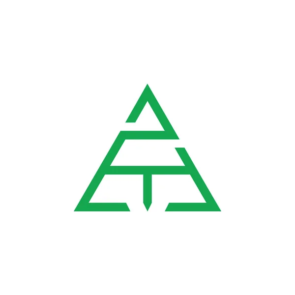Buchstabe zt Dreieck geometrisches Logo Vektor — Stockvektor