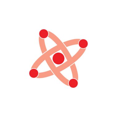 atomik daire üst üste binen logo vektörü