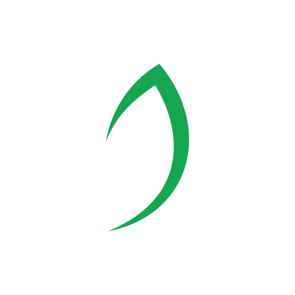 Лист буквы j простой вектор логотипа — стоковый вектор