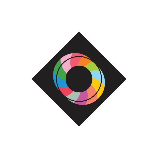 Círculo 3d anel vinculado logotipo vetor —  Vetores de Stock