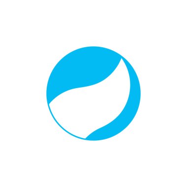 basit eğrileri dalgalı daire geometrik logo vektör