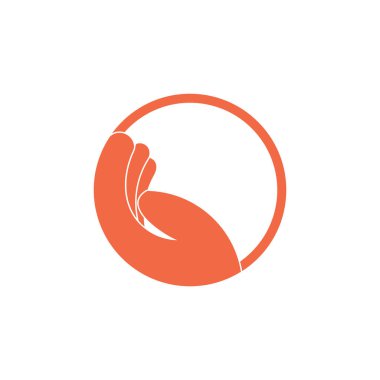 basit yatıyordu el daire geometrik bakım simge vektör