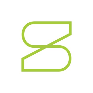harf s sonsuzluk örtüşen çizgi logo vektörü