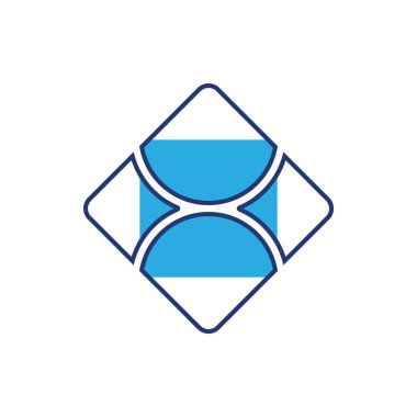 8 numaralı geometrik doğrusal logo vektörü