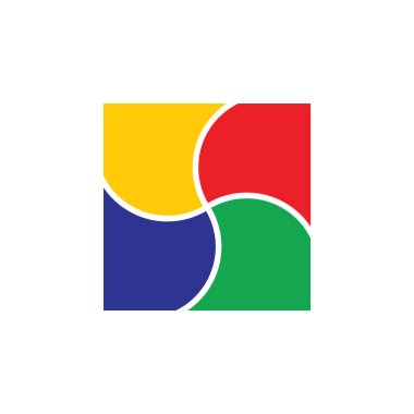 kare döndürme renk logo vektörü