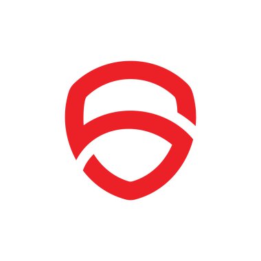 Harflerin basit kalkan logo vektörü