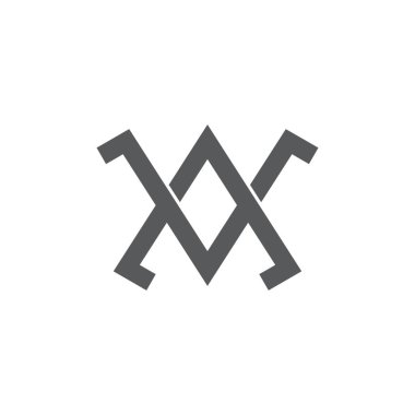 av harfi basit geometrik logo vektörüne bağlandı