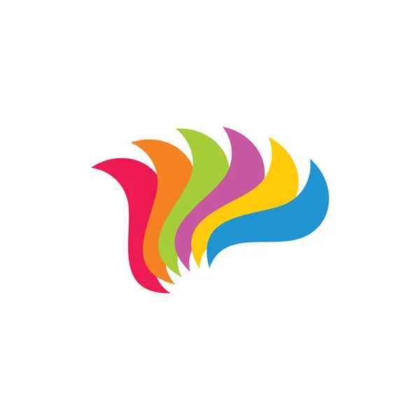Curve Colorate Cerchio Rotazione Logo Vettore — Vettoriale Stock
