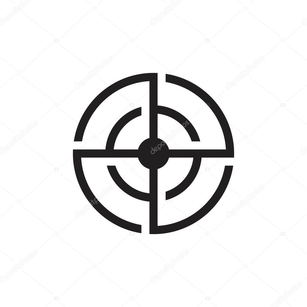 pointing target circle design symbol vector