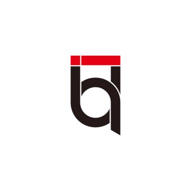 soyut harf ib basit geometrik çizgi logo vektörü