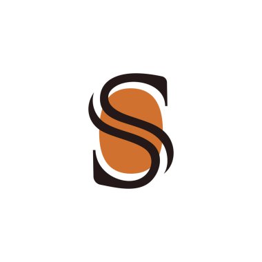 Kahve tohumu renkli sembol logo vektörü.