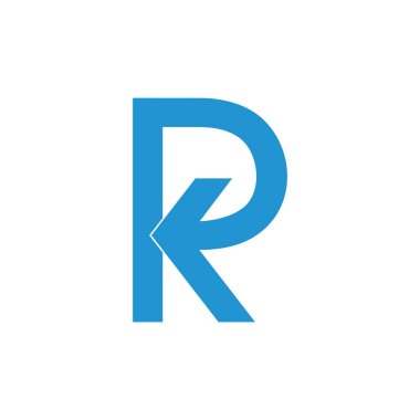 soyut rk basit çizgi logo vektörü
