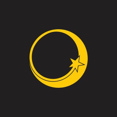 yıldız dairesi geometrik sembol logo vektörü