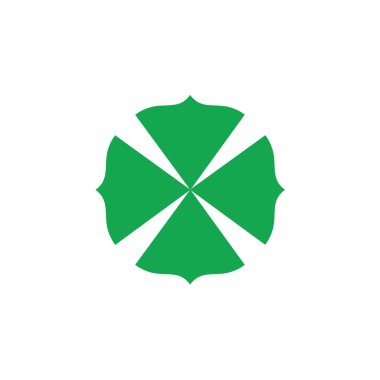 soyut eğriler yaprak geometrik logo vektör