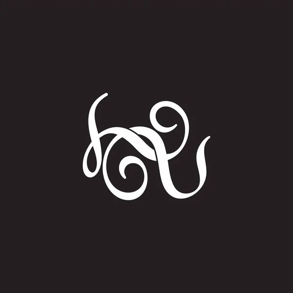 Letter Curves Ribbon Overlap Design Symbol Logo Vector — Stock Vector