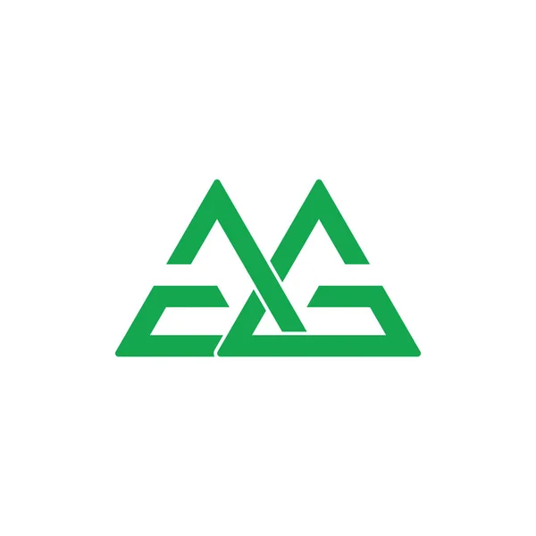 Bağlı Harf Üçgen Logo Vektörü — Stok Vektör