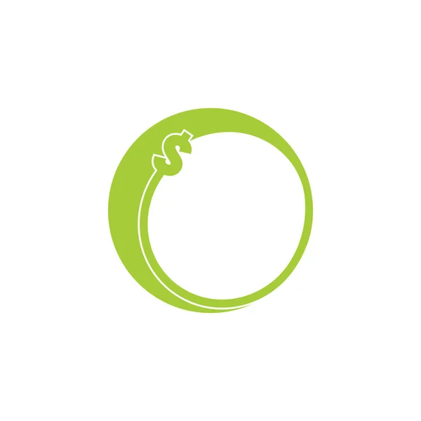 Para Akışı Çember Hareketi Geometrik Sembol Logo Vektörü — Stok Vektör