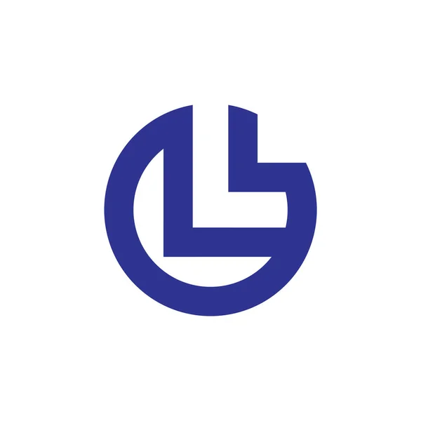 Lettre Géométrique Ligne Cercle Logo Vecteur — Image vectorielle