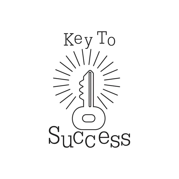 Key Success Line Art Design Vector — Stock Vector