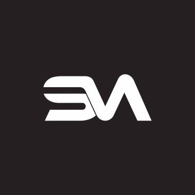 Ssm çizgileri bağlı geometrik üstüste binen logo vektörü