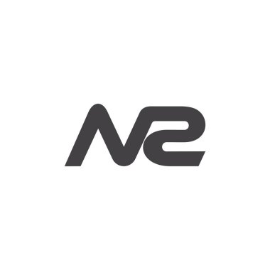 nr harfi basit bağlı tasarım geometrik sembol logo vektörü