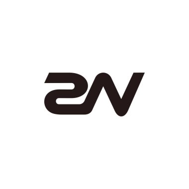 Rn harfi basit bağlı tasarım geometrik sembol logo vektörü