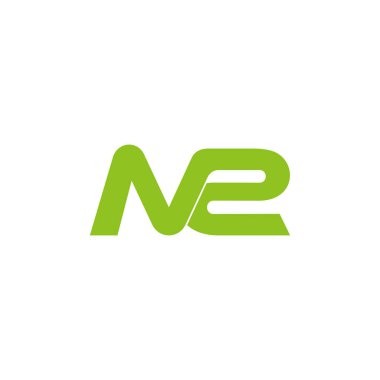 m2 harfi ile birleştirilmiş sembol logo vektörü