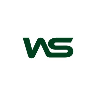 harf w basit bağlı çizgi sembolü logo vektörü