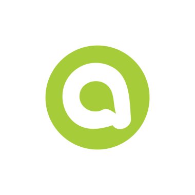 bir yeşil konuşma sembolü logo vektörü