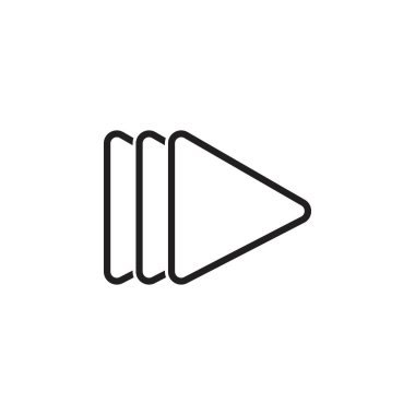 ok üçgeni basit çizgi tasarım logo vektörü