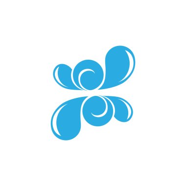 Splash su daire girdap logo vektör