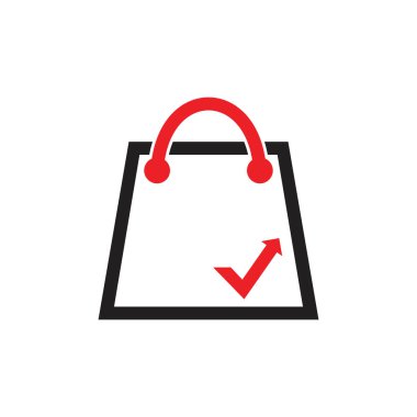 alışveriş çantası oku basit deign dekorasyon vektörü