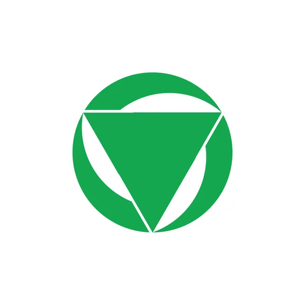 Triângulo Círculo Movimento Design Logotipo Vetor —  Vetores de Stock