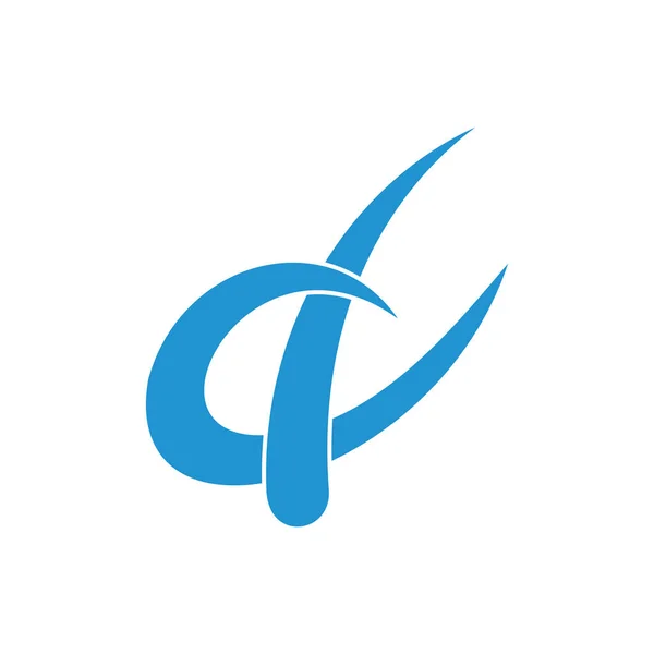 Bokstav Kurvor Rörelse Design Logotyp Vektor — Stock vektor
