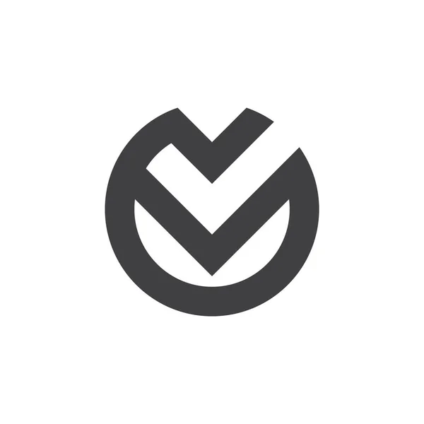 Абстрактний Вектор Геометричного Логотипу Кола Знак Перевірки — стоковий вектор