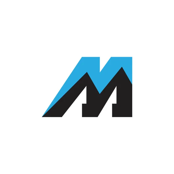 手紙M山の幾何学的ロゴベクトル — ストックベクタ