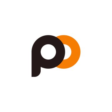 Po harfi soyut gizli tasarım geometrik sembol logo vektörü