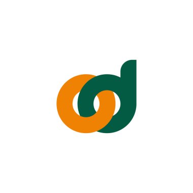 Aşırı bağlı harf renk çakışma sembolü logo vektörü