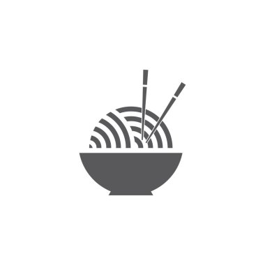 Çubuklu erişte kasesi basit geometrik dekorasyon vektörü