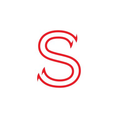 mektup s basit ok hareket logo vektör