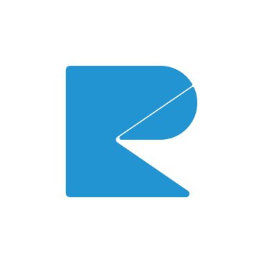 soyut harf rk basit geometrik logo vektörü