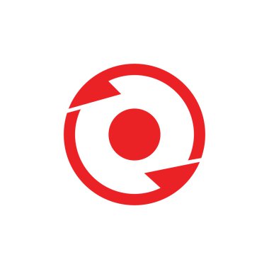 daire geometrik döndürme ok merkezi logo vektörü